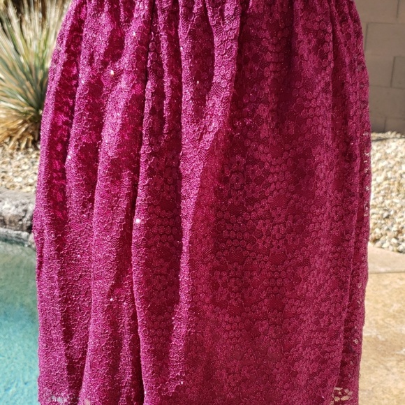 **SOLD** NEW Strapless Sparkle Lace Dress - Picture 5 of 6